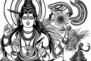 symbol of lord shiva tattoo idea