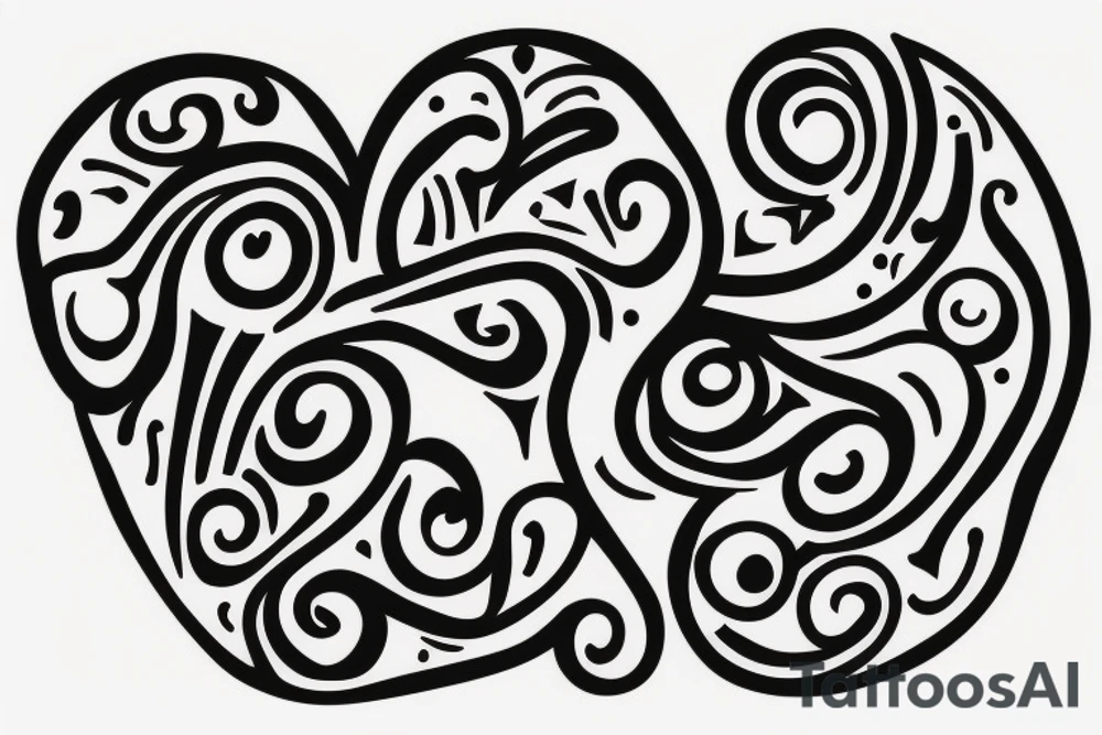 Hearth picture, letter P, letter D, letter V, word LOVE tattoo idea