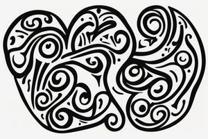 Hearth picture, letter P, letter D, letter V, word LOVE tattoo idea