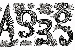 letter P, letter D, letter V, tattoo idea