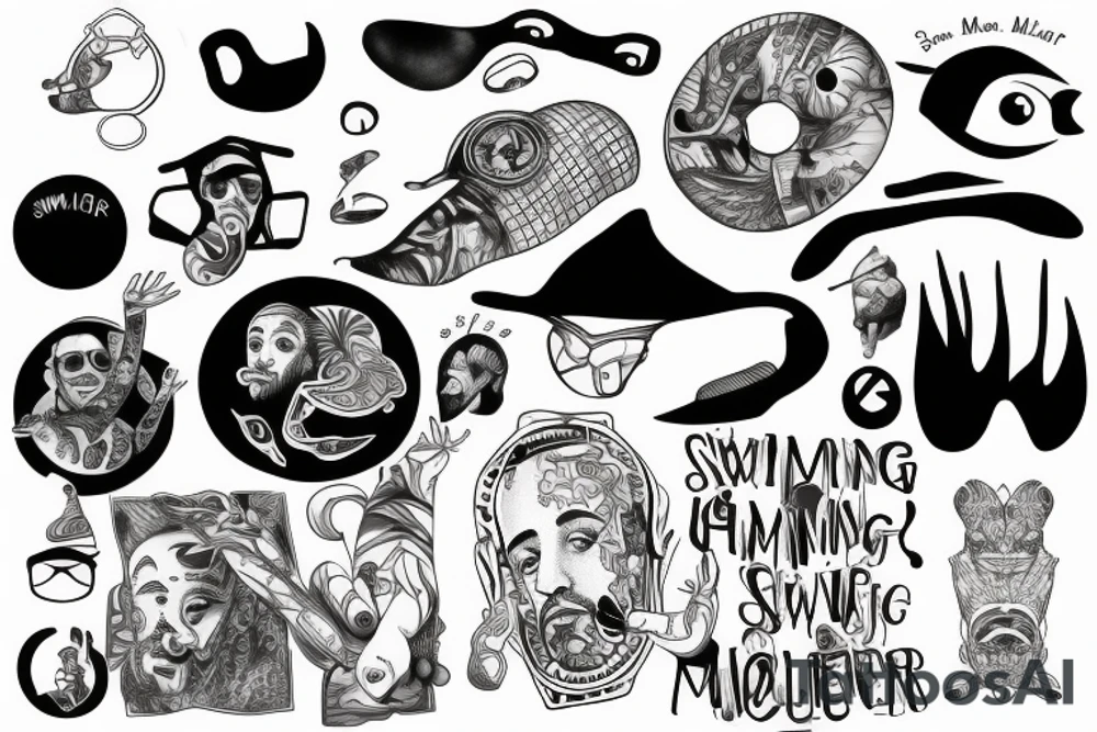 Swimming in circles Mac miller tattoo idea