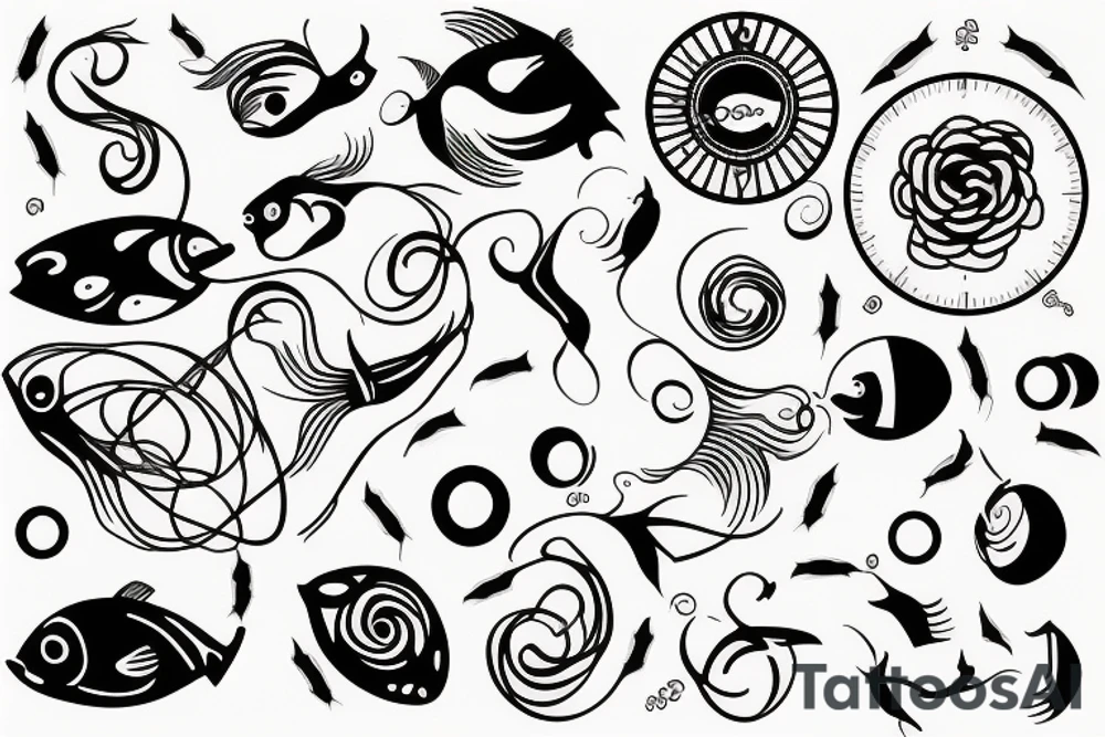 Swimming in circles tattoo idea