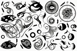 Swimming in circles tattoo idea