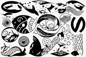 Swimming in circles tattoo idea
