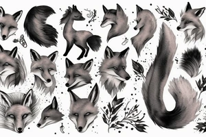 Fox and horse tattoo idea
