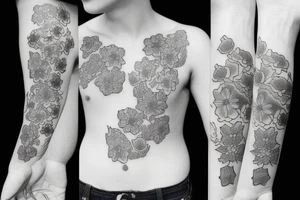 Blue sakura tattoo idea