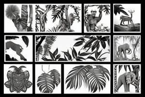 Congo africa rainforest tattoo idea