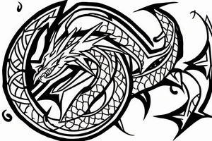 Slifer the sky dragon sleeve tattoo idea