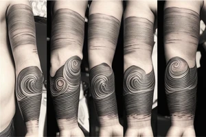 Its supposed to be a cover up tatto on the wrist. I want the elements to be waves and or boat tattoo idea