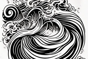 Its supposed to be a cover up tatto on the wrist. I want the elements to be waves and or boat tattoo idea
