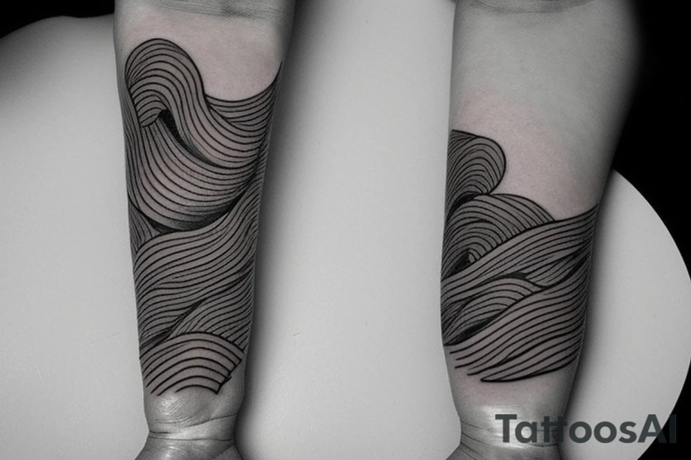 Its supposed to be a cover up tatto on the wrist. I want the elements to be waves and or boat tattoo idea