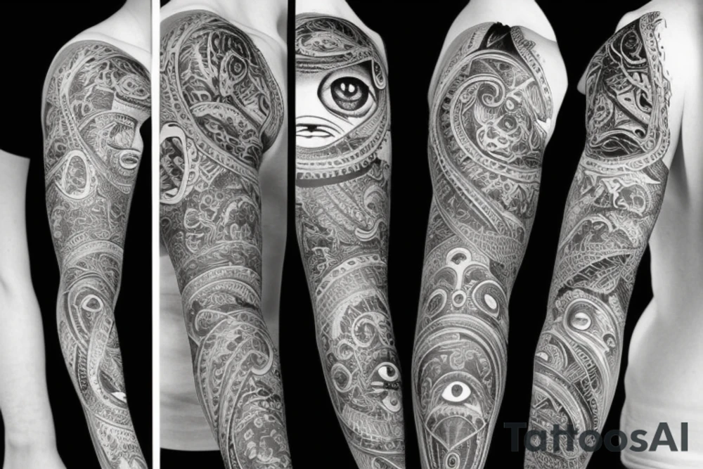 Sleeve with eye tattoo idea