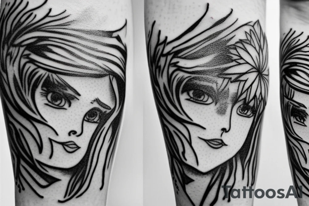 A Peter pan hat in one line tattoo idea
