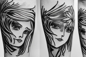 A Peter pan hat in one line tattoo idea