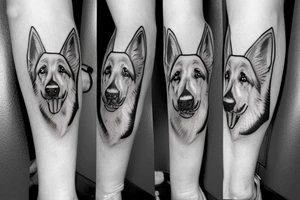 German shepherd tattoo idea