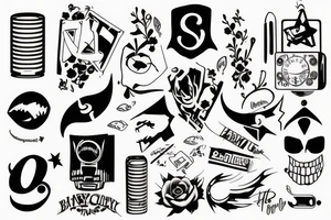 battery stickers tattoo idea
