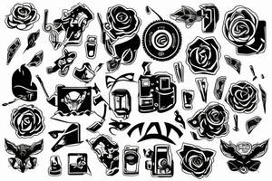 battery stickers tattoo idea