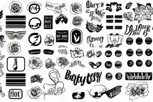battery stickers tattoo idea