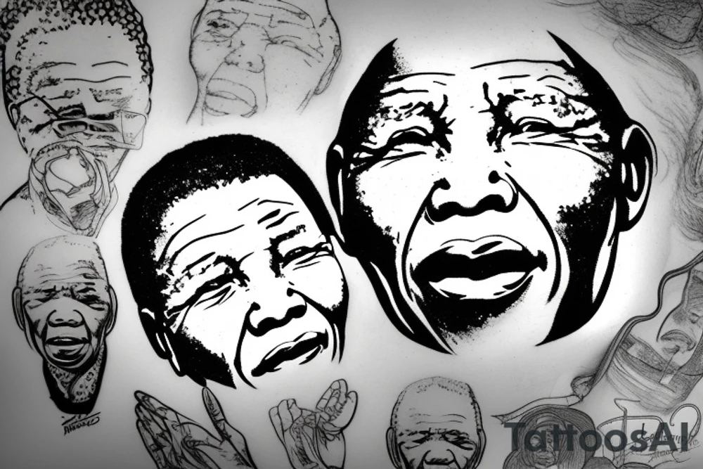 Fine line mit Mandela als traumfenger tattoo idea