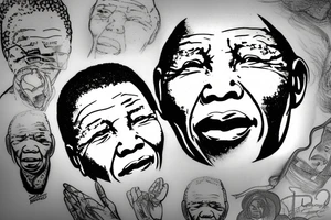 Fine line mit Mandela als traumfenger tattoo idea