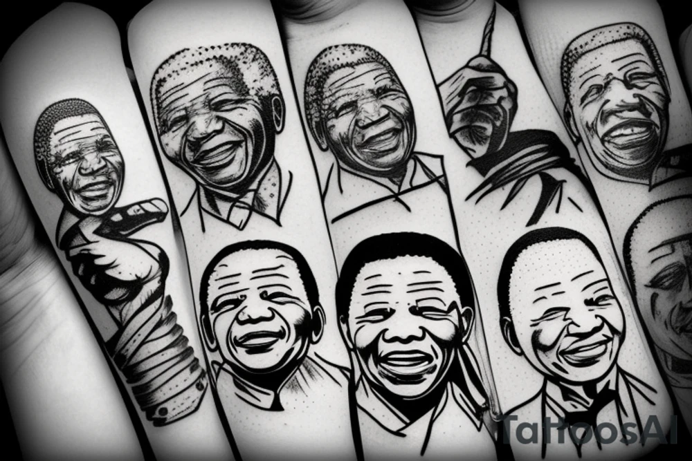 Fine line mit Mandela als traumfenger tattoo idea