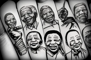 Fine line mit Mandela als traumfenger tattoo idea