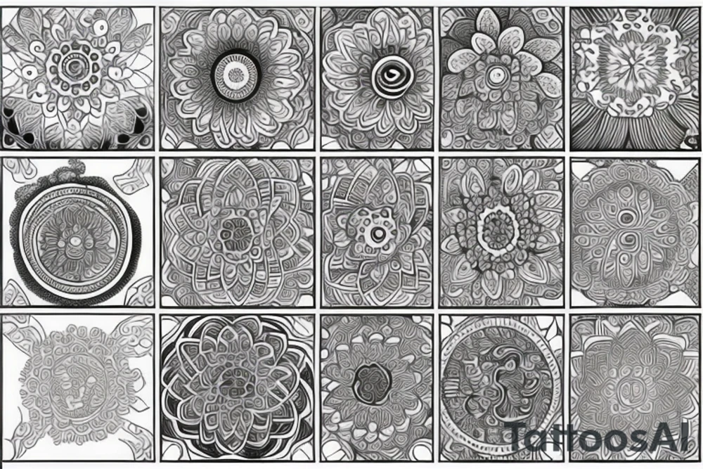 Fine line mit Mandala als traumfenger tattoo idea