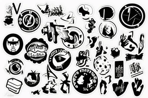 battery sticker tattoo idea