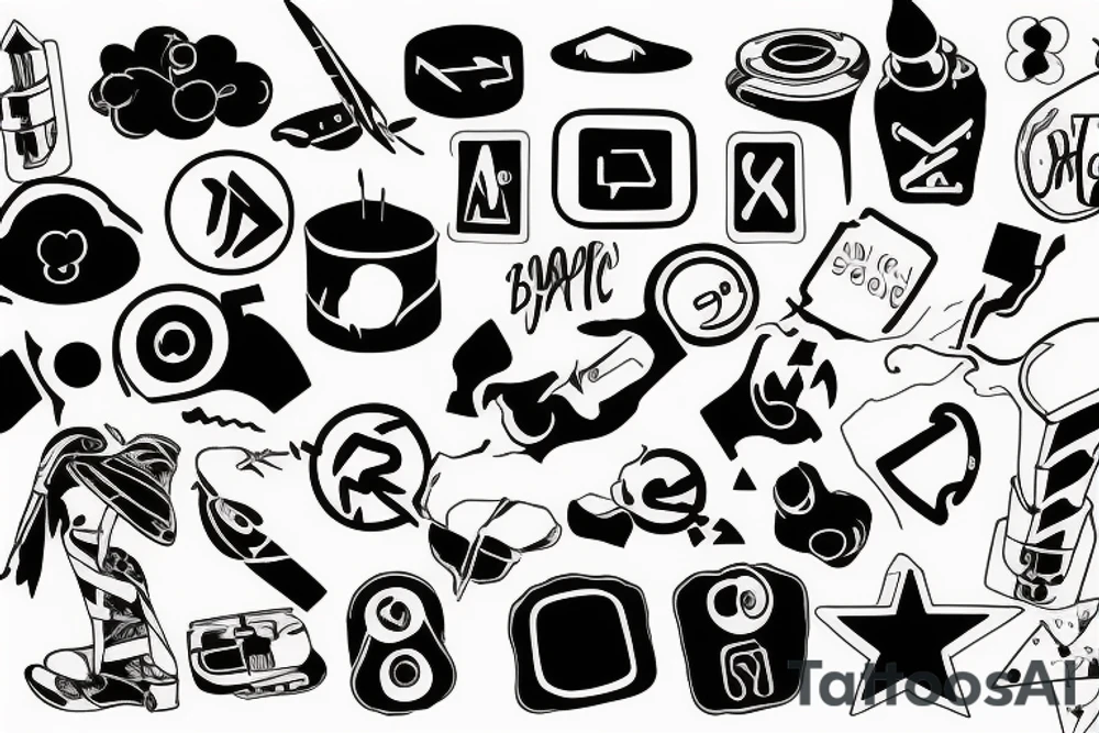 battery sticker tattoo idea