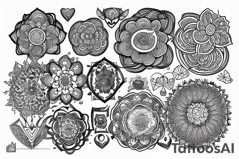 Fine line mit Mandala als traumfänger tattoo idea