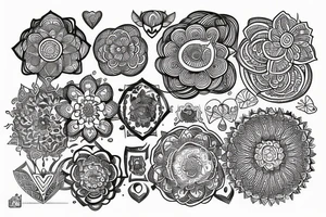 Fine line mit Mandala als traumfänger tattoo idea