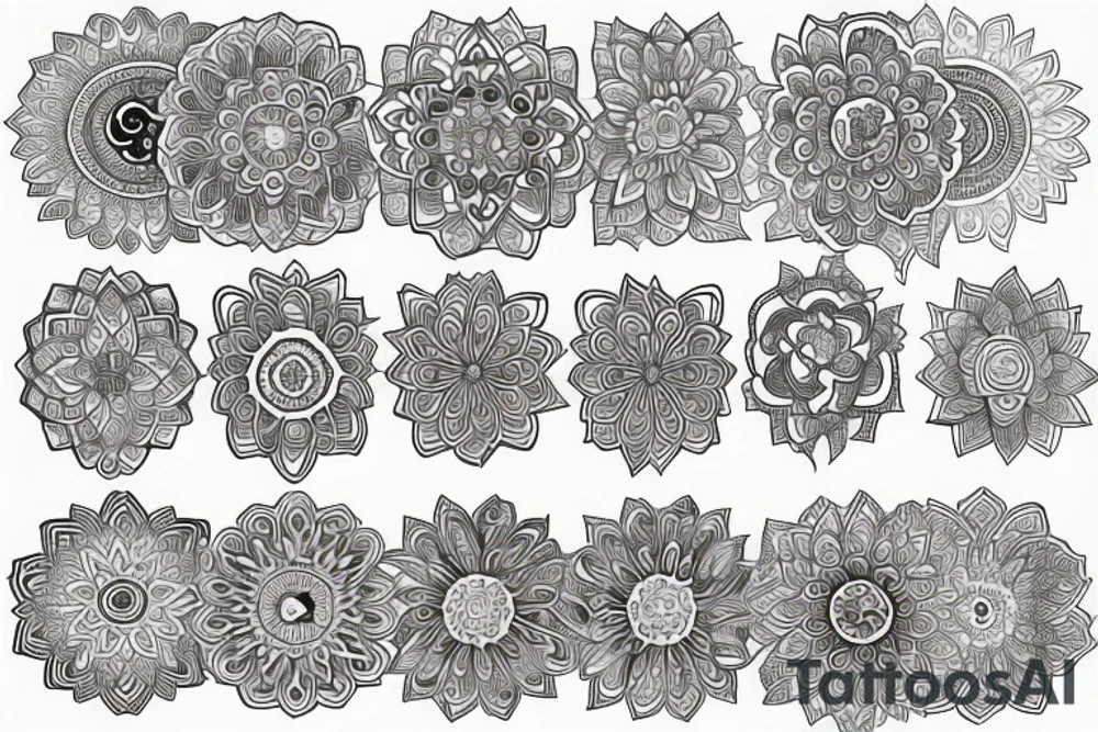 Fine line mit Mandala als traumfänger tattoo idea