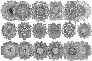Fine line mit Mandala als traumfänger tattoo idea