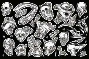 single sticker with battery tattoo idea
