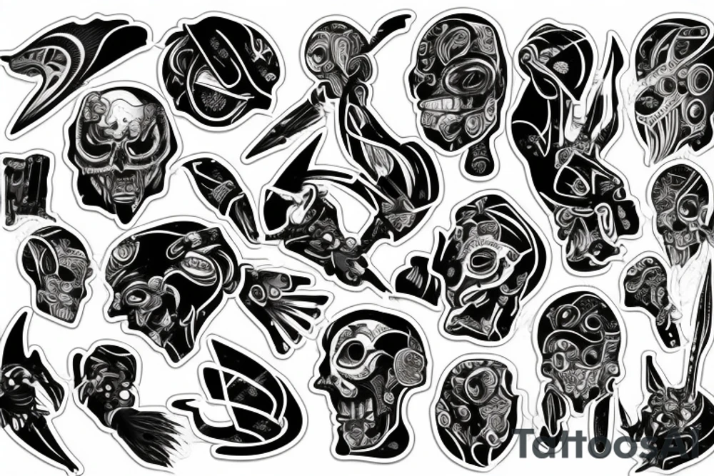 single sticker with battery tattoo idea