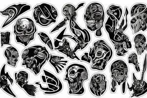 single sticker with battery tattoo idea