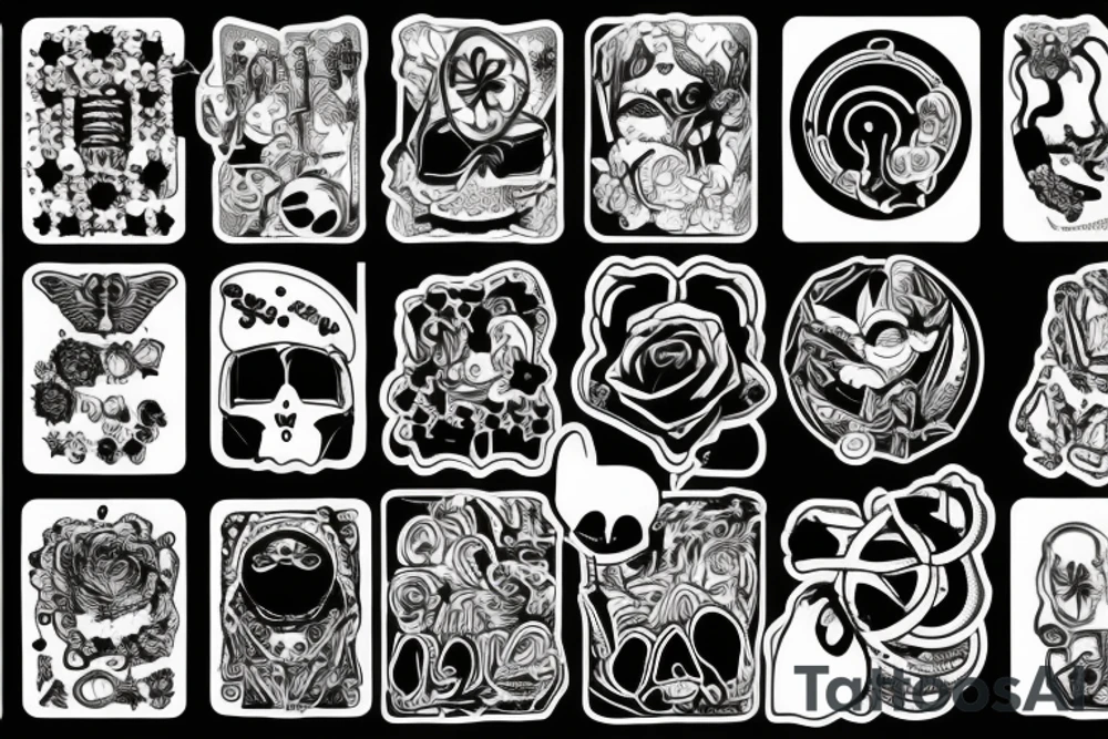 single sticker with battery tattoo idea