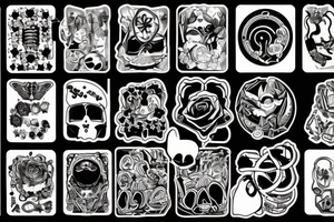 single sticker with battery tattoo idea