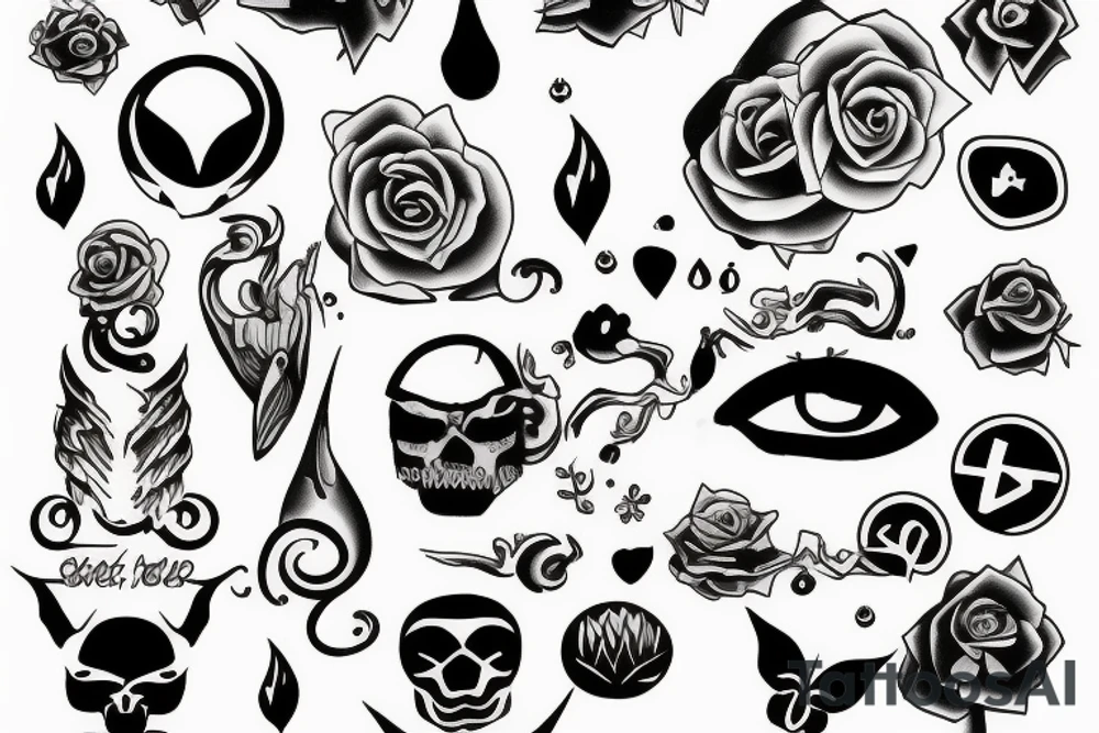 single sticker with battery tattoo idea