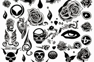 single sticker with battery tattoo idea