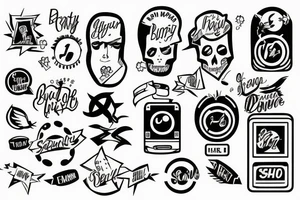 battery single sticker tattoo idea