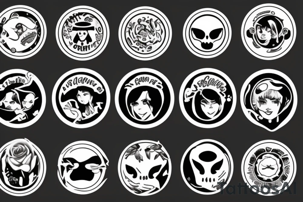 battery single sticker tattoo idea
