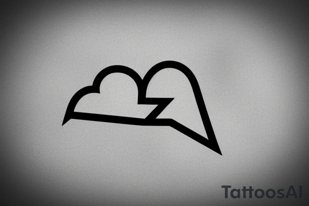 Letter 'Z' with cloud (to represent cloud platform) tattoo idea