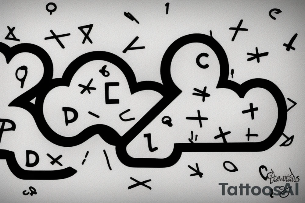 Letter 'Z' with cloud on it (to represent cloud platform) tattoo idea