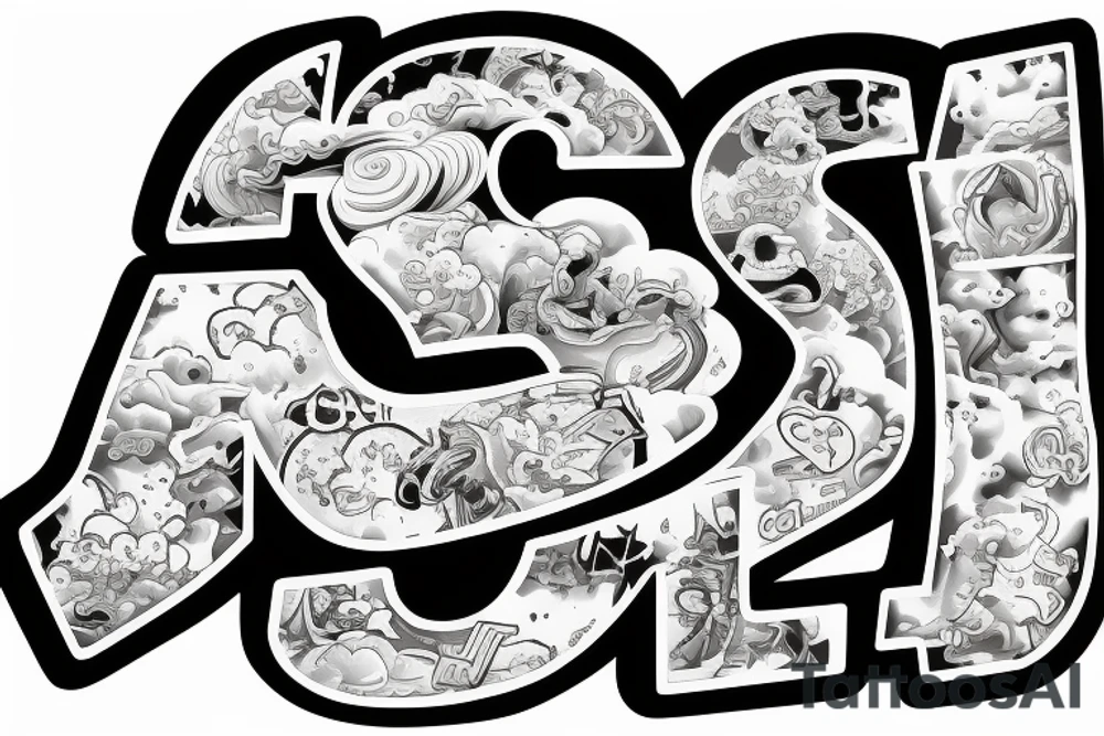 Letter 'Z' with cloud on it (to represent cloud platform) tattoo idea