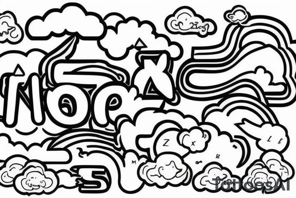 Letter 'Z' with cloud on it (to represent cloud platform) tattoo idea