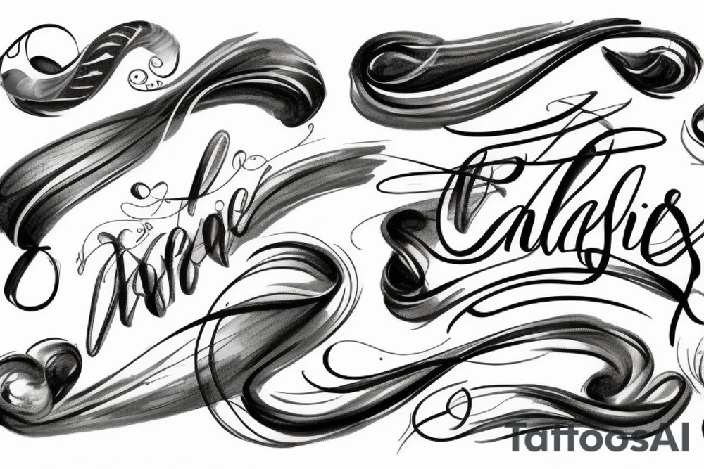 Cursive Twenty fifth tattoo idea