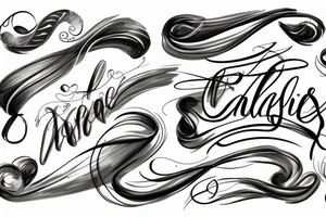 Cursive Twenty fifth tattoo idea