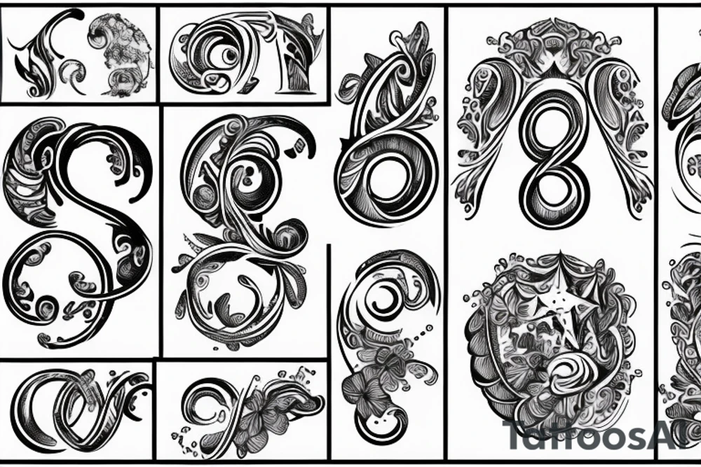 Cursive Twenty fifth tattoo idea