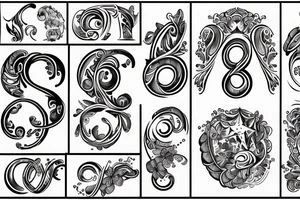 Cursive Twenty fifth tattoo idea